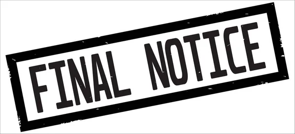 FINAL NOTICE text, on black rectangle border stamp. — Stock Photo, Image