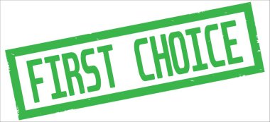 Yeşil dikdörtgen kenarlık damga üzerinde ilk seçim metni.