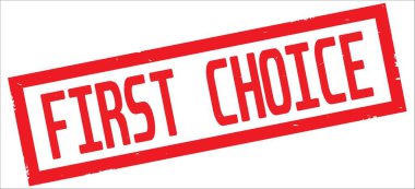 Kırmızı dikdörtgen kenarlık damga üzerinde ilk seçim metni.