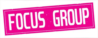 Tam pembe dikdörtgen damga üzerinde odak grup metin.