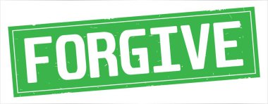 Metni, tam yeşil dikdörtgen damga affet.