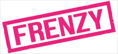 Çılgınlık metin, pembe dikdörtgen kenarlık damgası.