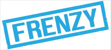 Çılgınlık metin, camgöbeği dikdörtgen kenarlık damgası.