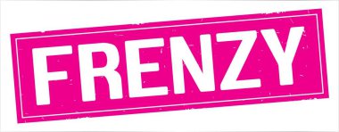 Tam pembe dikdörtgen damga üzerinde çılgınlık metin.