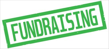 Bağış toplama metin, yeşil dikdörtgen kenarlık damgası.