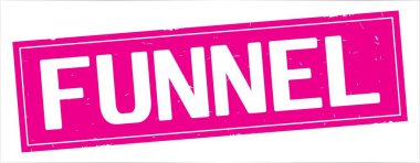 Tam pembe dikdörtgen damga üzerinde huni metin.