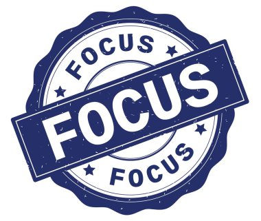 Odağı metin, mavi yuvarlak rozet yazılmış.