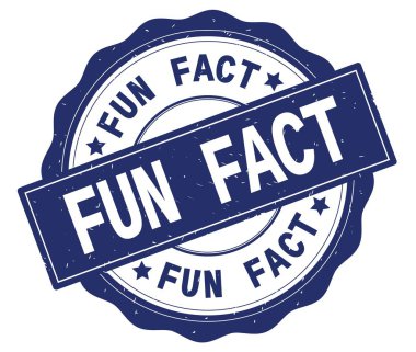 Mavi yuvarlak rozet yazılı eğlenceli aslında metin.