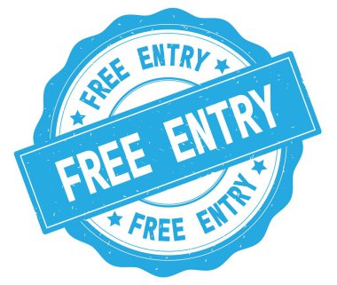 Camgöbeği yuvarlak rozet yazılmış ücretsiz giriş metni.