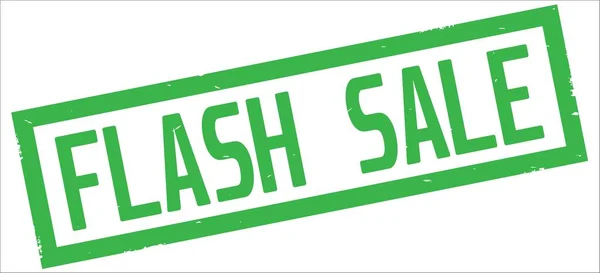 Flash Sale Text, auf grünem Rechteck-Randstempel. — Stockfoto