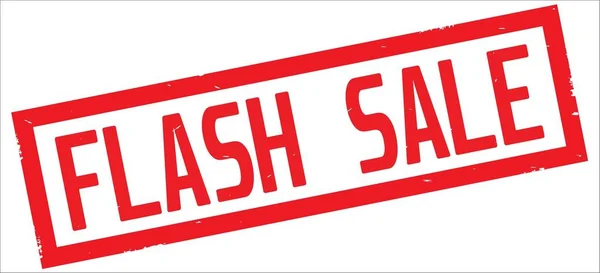 Flash Sale Text, auf rotem Rechteck-Randstempel. — Stockfoto