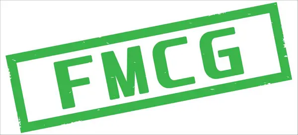 Texto FMCG, sobre sello de borde rectángulo verde . —  Fotos de Stock