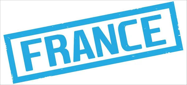 Frankrijk tekst op cyaan rechthoek grens stempel. — Stockfoto