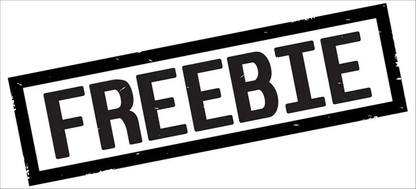 FREEBIE text, on black rectangle border stamp. — Stock Photo, Image