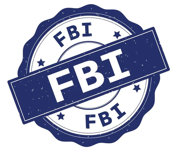FBI text, written on blue round badge. — Stock Photo, Image
