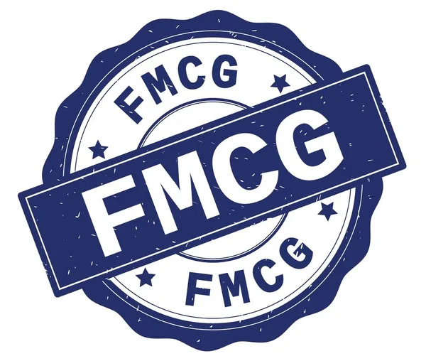 Fmcg metin, mavi yuvarlak rozet yazılmış.