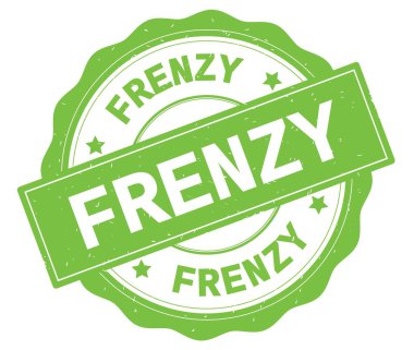 Yeşil yuvarlak rozet yazılmış çılgınlık metni.