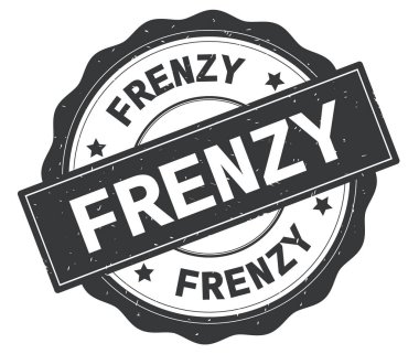 Çılgınlık metin, gri yuvarlak rozet yazılmış.