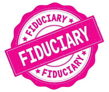 Pembe yuvarlak rozet yazılmış Mütevelli metni.