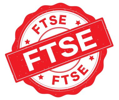 Ftse metin, kırmızı yuvarlak rozet yazılmış.