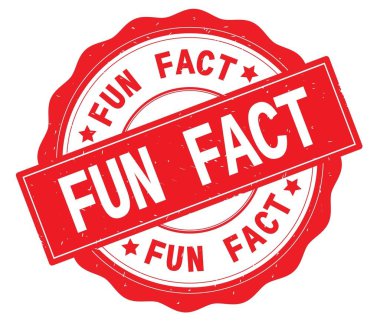 Kırmızı yuvarlak rozet yazılı eğlenceli aslında metin.