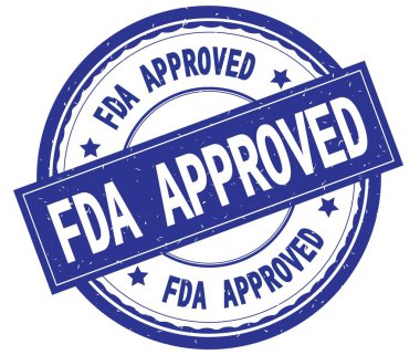 Yazılı metin mavi yuvarlak lastik damgası FDA onaylı,.