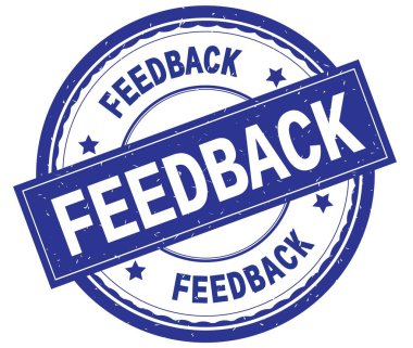 Geribildirim, mavi yuvarlak pencere boyutu üzerinde yazılı metin.