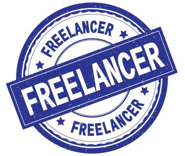 Freelancer, mavi yuvarlak pencere boyutu üzerinde yazılı metin.