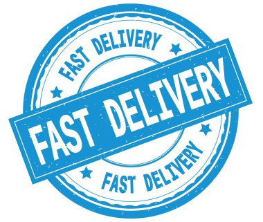 Hızlı teslimat, camgöbeği yuvarlak pencere boyutu üzerinde yazılı metin.