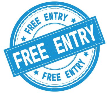 Ücretsiz giriş, camgöbeği yuvarlak pencere boyutu üzerinde yazılı metin.