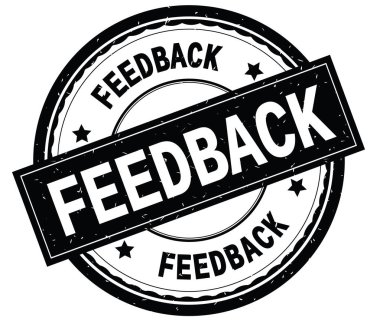 Yazılı metin siyah yuvarlak pencere boyutu üzerinde geri bildirim.