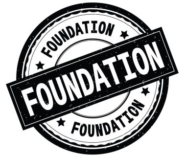 Yazılı metin siyah yuvarlak lastik damgası Vakfı.