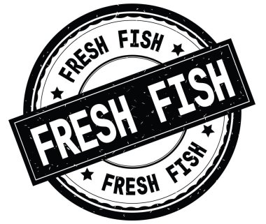 Taze balık siyah yuvarlak pencere boyutu üzerinde yazılı metin.