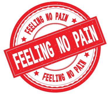 Duygu No Pain yazılı metin kırmızı yuvarlak lastik damgası.
