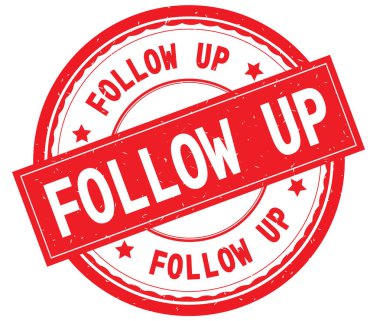 Yazılı metin kırmızı yuvarlak lastik damgası kadar izleyin.