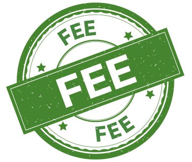 Metin yeşil yuvarlak pencere boyutu üzerinde yazılı ücret,.