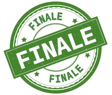 Final, yazılı metin yeşil yuvarlak lastik damgası.