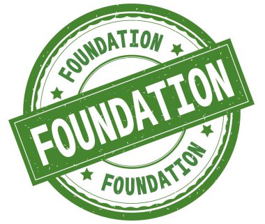 Metin yeşil yuvarlak pencere boyutu üzerinde yazılı Vakfı,.