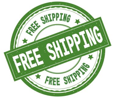 Metin yeşil yuvarlak pencere boyutu üzerinde yazılı ücretsiz nakliye.