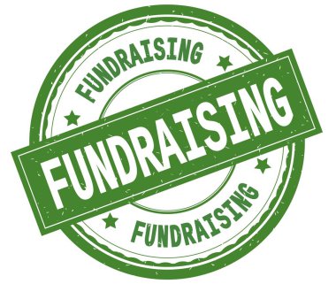 Bağış, yazılı metin yeşil yuvarlak lastik damgası.