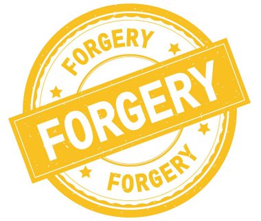 Sahtecilik, sarı yuvarlak pencere boyutu üzerinde yazılı metin.