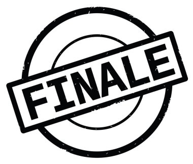 Siyah daire basit damgası yazılı final metin.