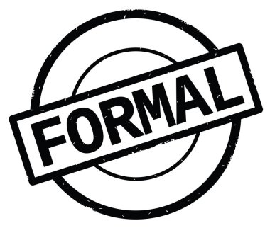 Siyah daire basit damgası yazılı resmi metin.