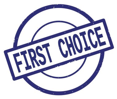 Mavi daire basit damgası yazılmış ilk seçim metni.