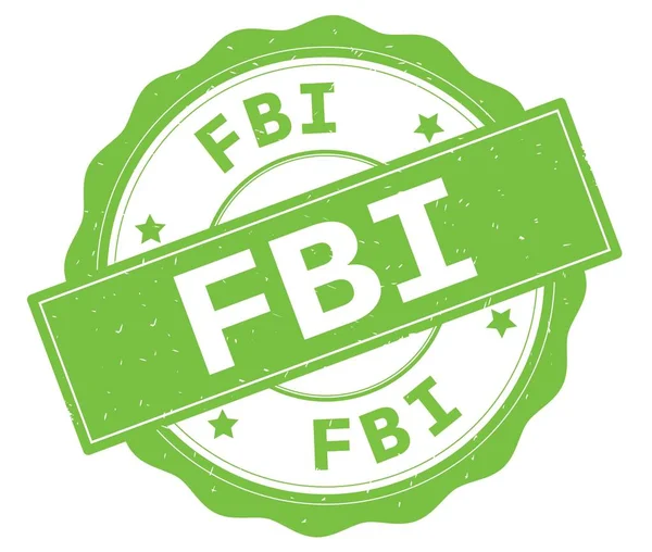 FBI text, written on green round badge. — Stock Photo, Image