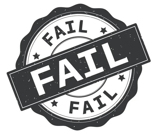 FAIL text, written on grey round badge. — Stock Photo, Image