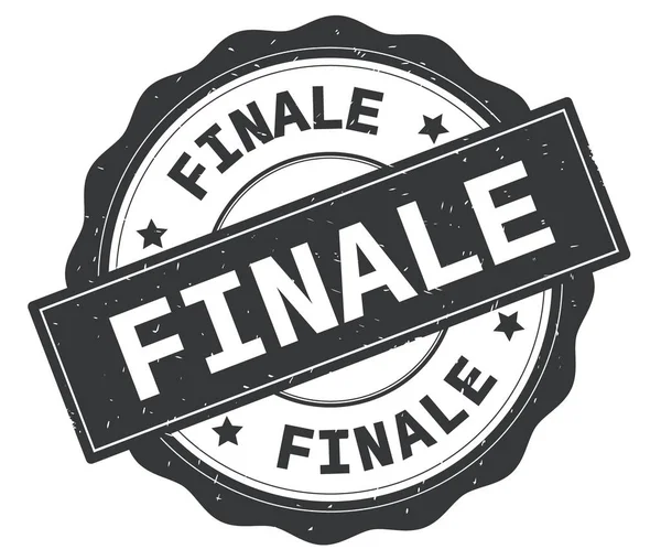 Gri yuvarlak rozet yazılı final metin.