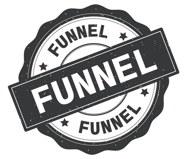 Texto de FUNNEL, escrito en insignia redonda gris . — Foto de Stock