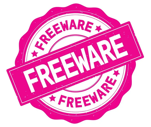 Texto de FREEWARE, escrito en rosa placa redonda . — Foto de Stock