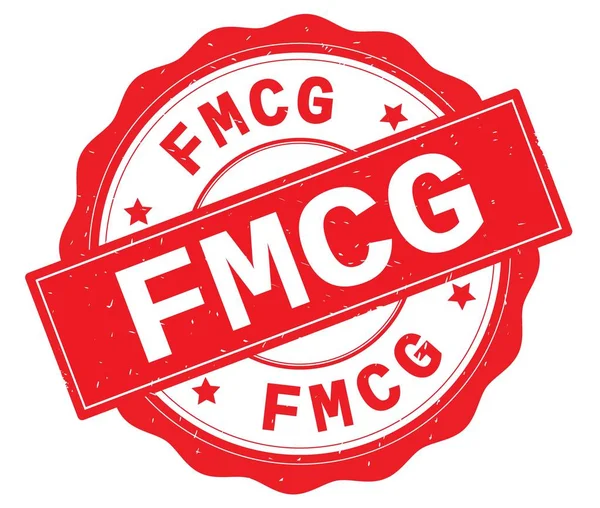 Fmcg metin, kırmızı yuvarlak rozet yazılmış.